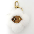 Louis Vuitton Key Holder Vivienne Fur Bag Charm White Blanc