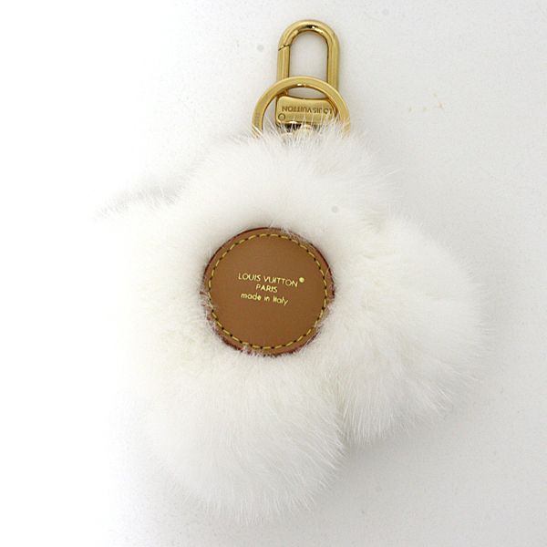 Louis Vuitton Key Holder Vivienne Fur Bag Charm White Blanc — view 2