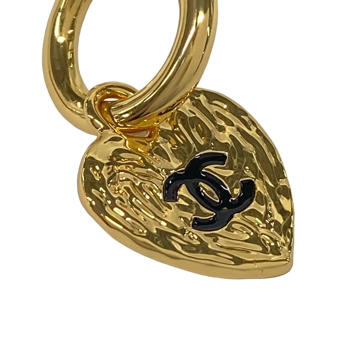 Chanel Earrings CC Logo Gold Black Star — view 5