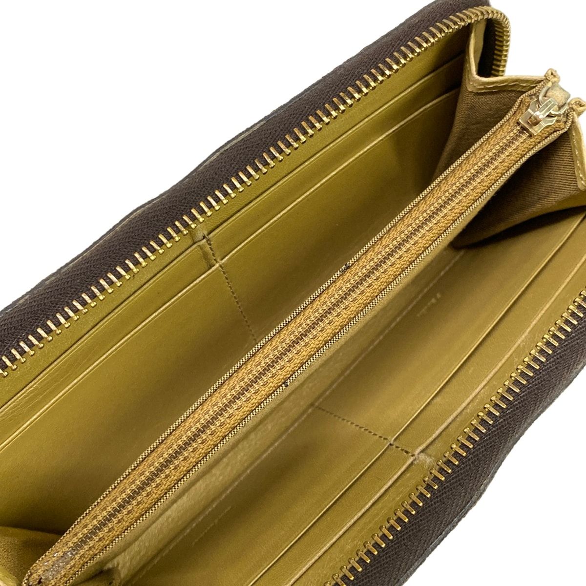 Fendi Wallet Zucca Pattern Dark Brown Beige Multi Zip Around — view 3