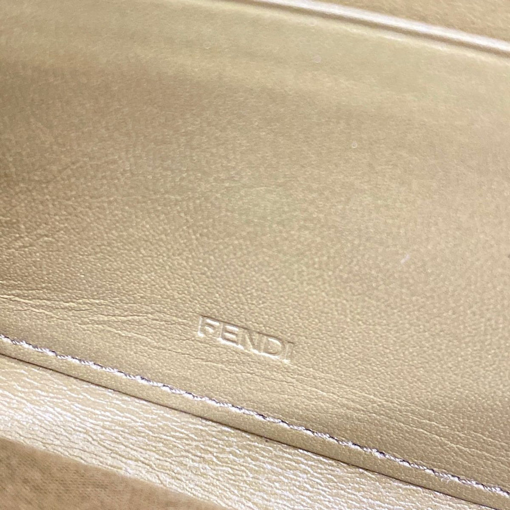 Fendi Wallet Zucca Pattern Dark Brown Beige Multi Zip Around — view 5