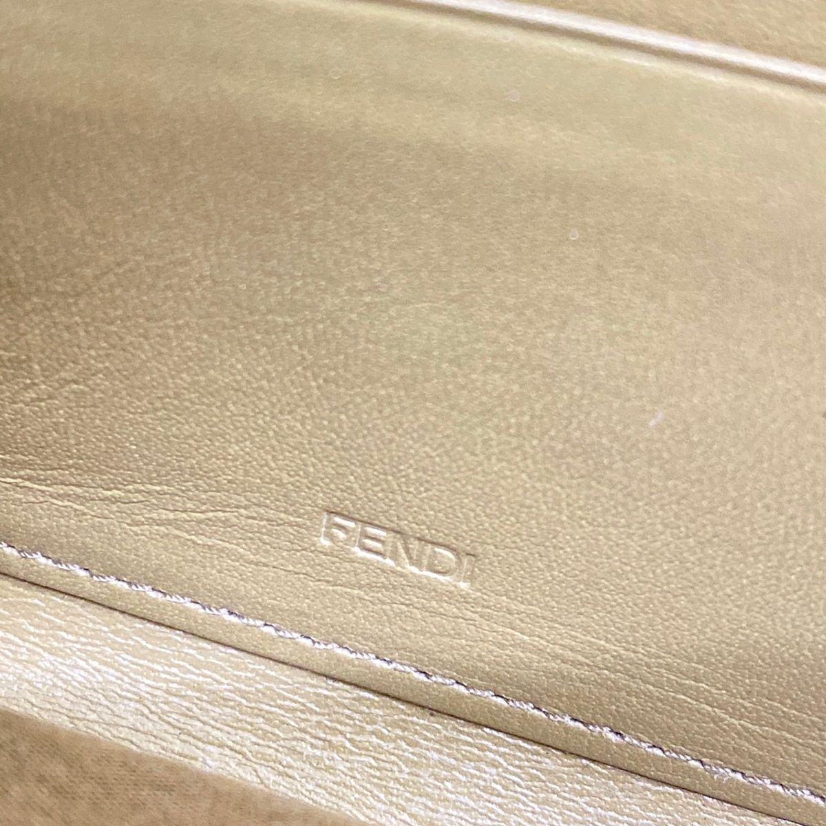 Fendi Wallet Zucca Pattern Dark Brown Beige Multi Zip Around — view 5