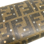 Fendi Wallet Zucca Pattern Dark Brown Beige Multi Zip Around — view 7
