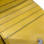 Loewe Bifold Wallet Compact Zip Brown Yellow Anagram Zip Around Leather — view 7