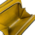 Loewe Bifold Wallet Compact Zip Brown Yellow Anagram Zip Around Leather — view 4