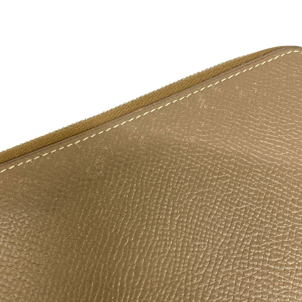 Hermes Wallet Azap Long Silk in Etoupe Zip Around Silver — view 9