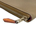 Hermes Wallet Azap Long Silk in Etoupe Zip Around Silver — view 7