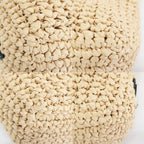 Prada Ten Crochet Tote Raffia Natural Triangle Logo Basket — view 5