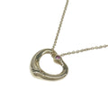 Tiffany & Co Necklace Open Heart Silver Light Purple