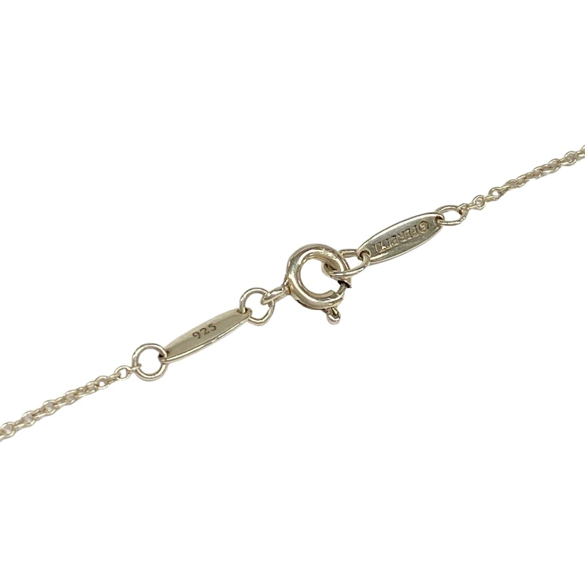 Tiffany & Co Necklace Open Heart Silver Light Purple — view 4