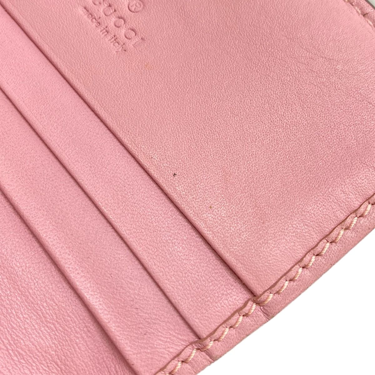 Gucci Bifold Wallet Strawberry Print GG Card Case Beige Red Multi — view 7