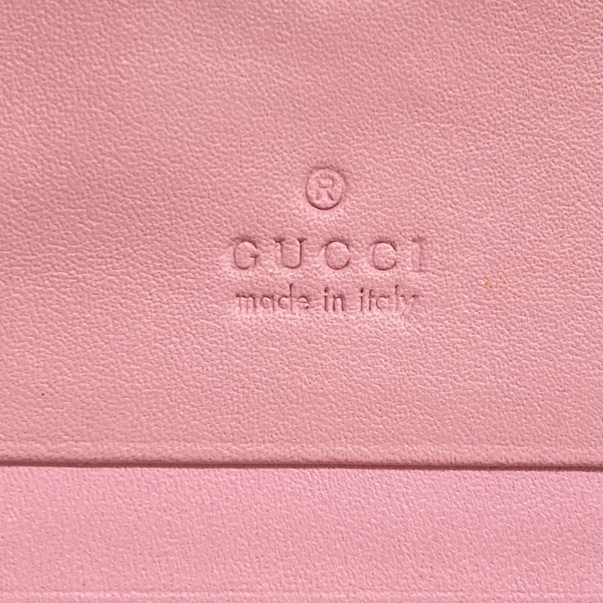 Gucci Bifold Wallet Strawberry Print GG Card Case Beige Red Multi — view 5