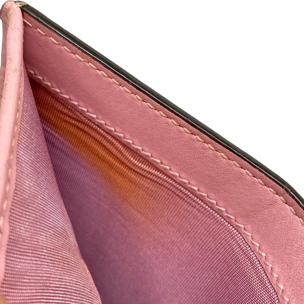 Gucci Bifold Wallet Strawberry Print GG Card Case Beige Red Multi — view 6