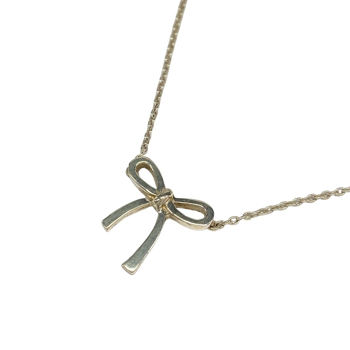 Tiffany & Co Necklace Ribbon Silver