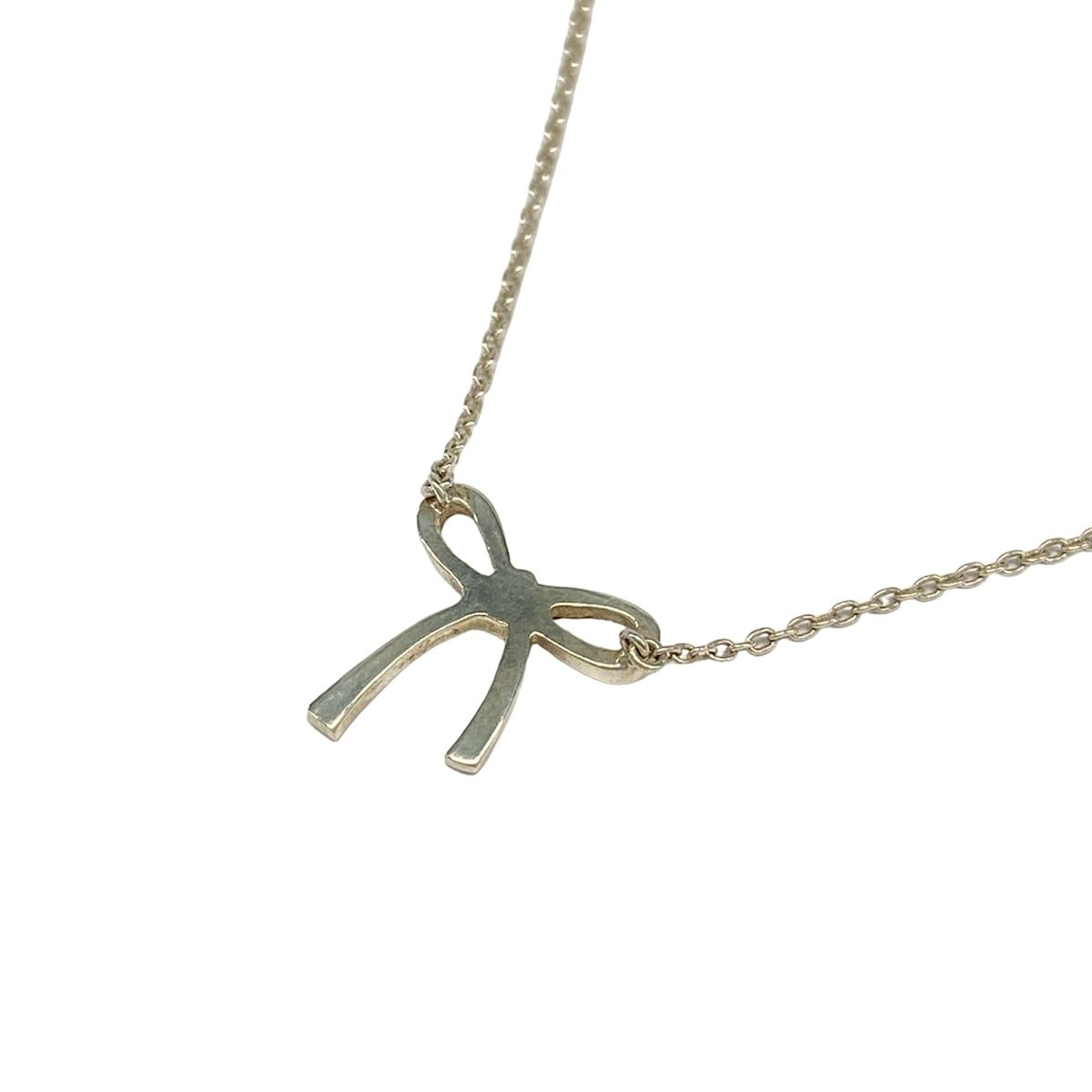 Tiffany & Co Necklace Ribbon Silver — view 3