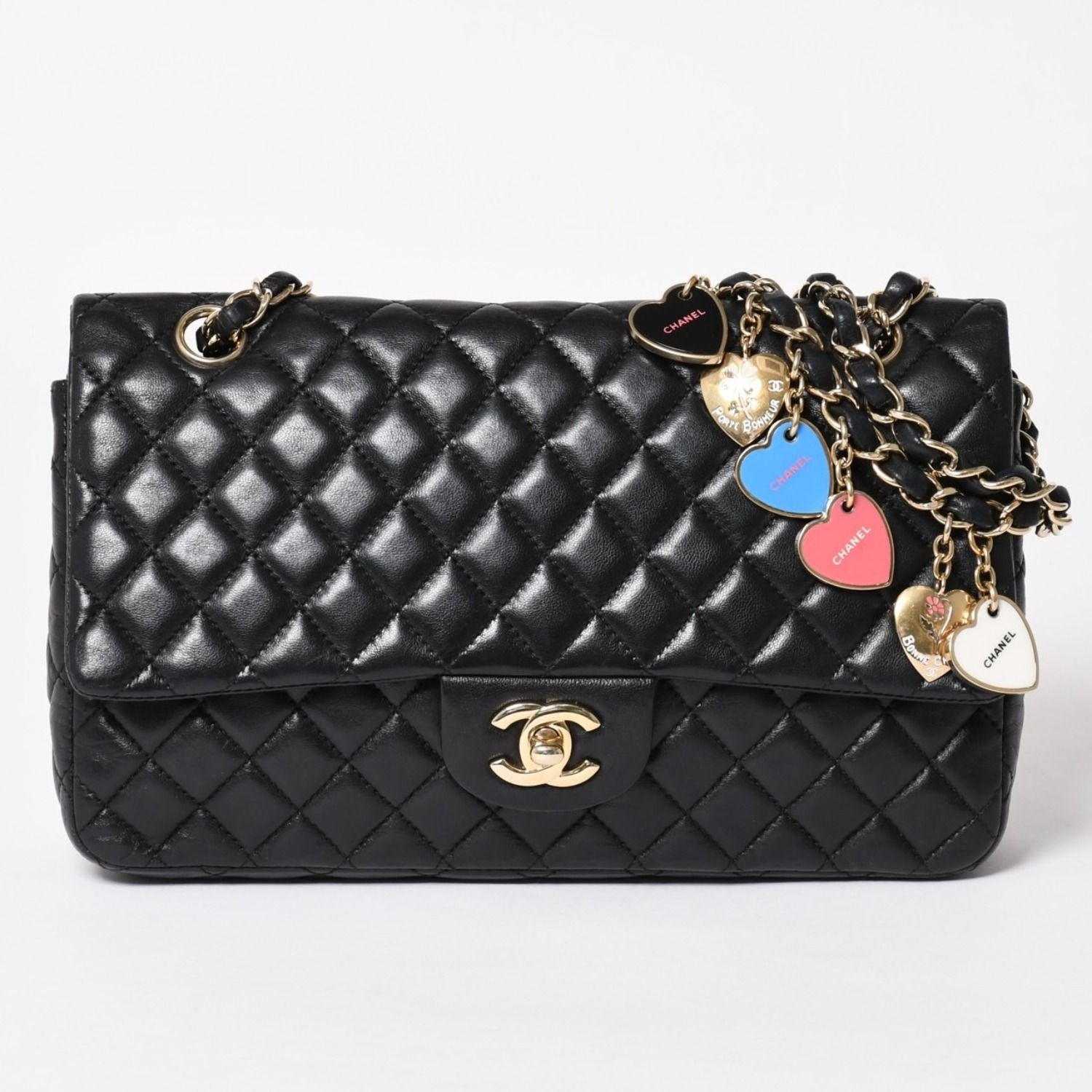 Chanel Quilted 25 Chain Shoulder Bag Valentine's Day Limited CC Logo Lambskin