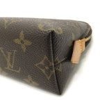 Louis Vuitton Makeup Pouch Pochette Cosmetic PM Monogram Canvas Brown — view 6