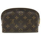 Louis Vuitton Makeup Pouch Pochette Cosmetic PM Monogram Canvas Brown — view 2