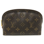 Louis Vuitton Makeup Pouch Pochette Cosmetic PM Monogram Canvas Brown