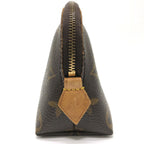 Louis Vuitton Makeup Pouch Pochette Cosmetic PM Monogram Canvas Brown — view 4