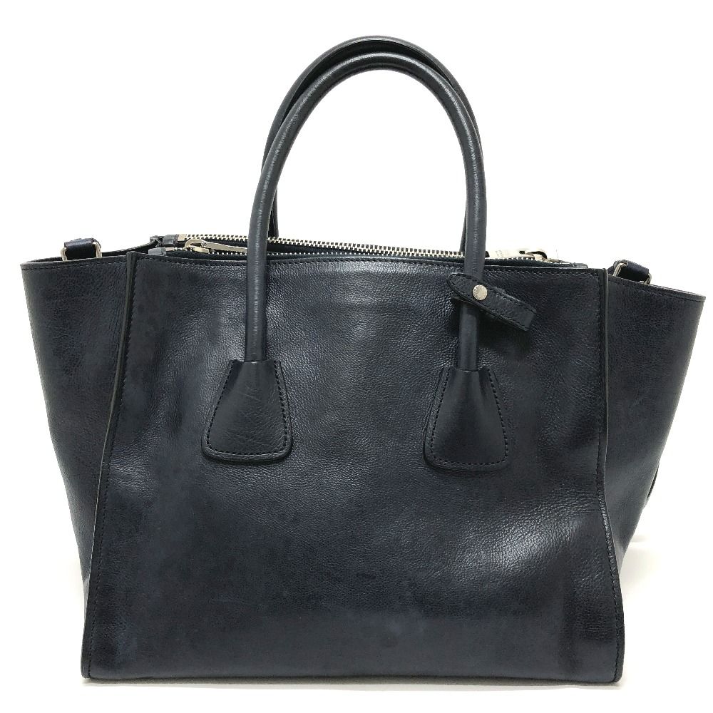 Prada Handbag Vitello Daino Leather Blue — view 2