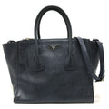 Prada Handbag Vitello Daino Leather Blue