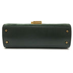 Saint Laurent Paris Handbag Cassandra Mini Top Handle Leather Suede Green — view 5