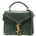 Saint Laurent Paris Handbag Cassandra Mini Top Handle Leather Suede Green