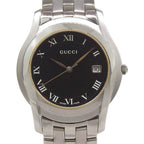 Gucci Class Stainless Steel Quartz Analog Display Black Dial Watch