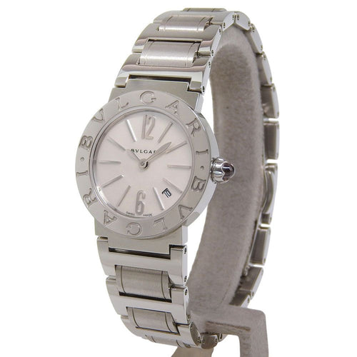 Bvlgari Stainless Steel Quartz Analog Display White Shell Dial Watch — view 2