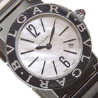 Bvlgari Stainless Steel Quartz Analog Display White Shell Dial Watch — view 3