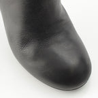 Chanel Leather Pearl Heels Long Boots Black 36 1 2C — view 6