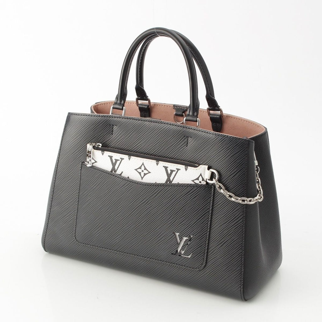Louis Vuitton Marelle Tote Epi 2-Way Shoulder Handbag Black — view 2
