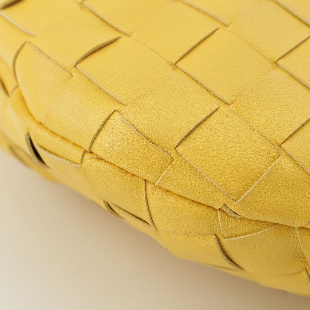 Bottega Veneta Intrecciato Mini Leather Jodie Handbag Yellow — view 9