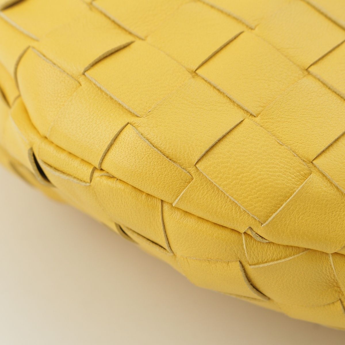 Bottega Veneta Intrecciato Mini Leather Jodie Handbag Yellow — view 9