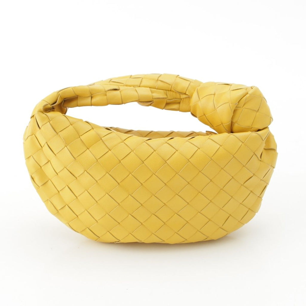 Bottega Veneta Intrecciato Mini Leather Jodie Handbag Yellow — view 4