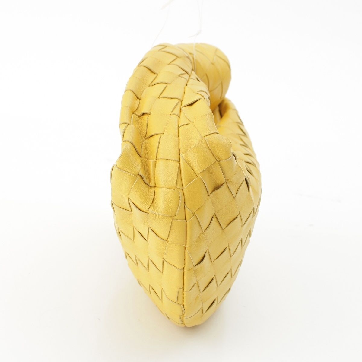 Bottega Veneta Intrecciato Mini Leather Jodie Handbag Yellow — view 3