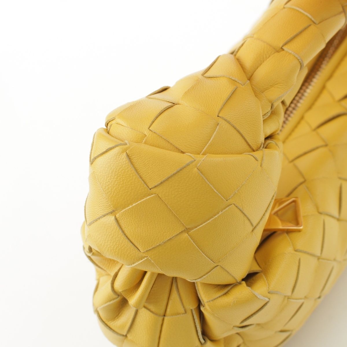 Bottega Veneta Intrecciato Mini Leather Jodie Handbag Yellow — view 8