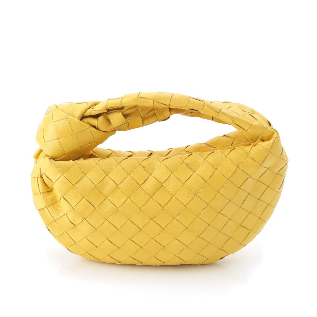 Bottega Veneta Intrecciato Mini Leather Jodie Handbag Yellow