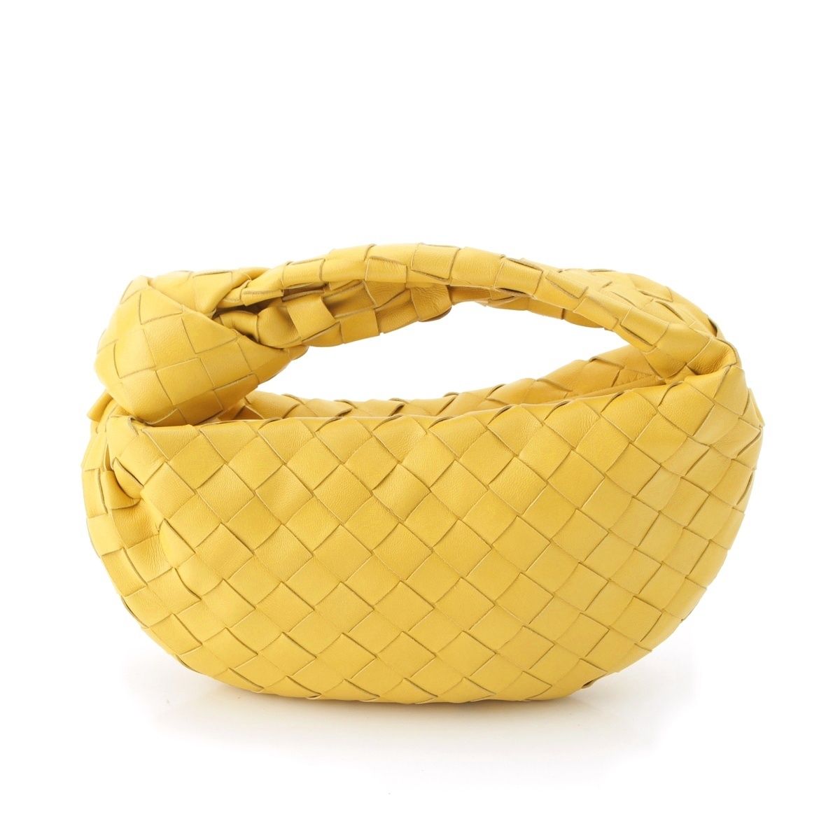 Bottega Veneta Intrecciato Mini Leather Jodie Handbag Yellow