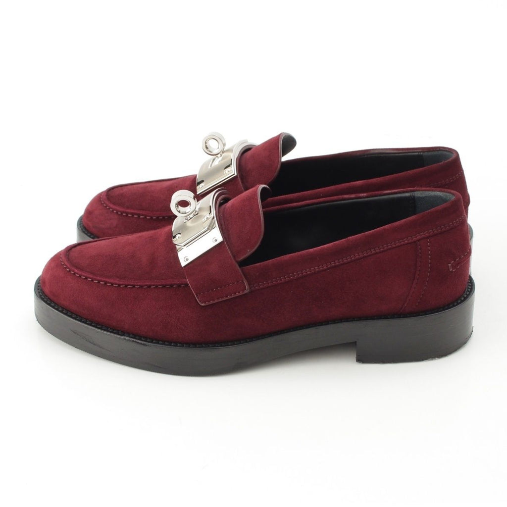 Hermes Hot Suede Kelly Loafers Bordeaux — view 3