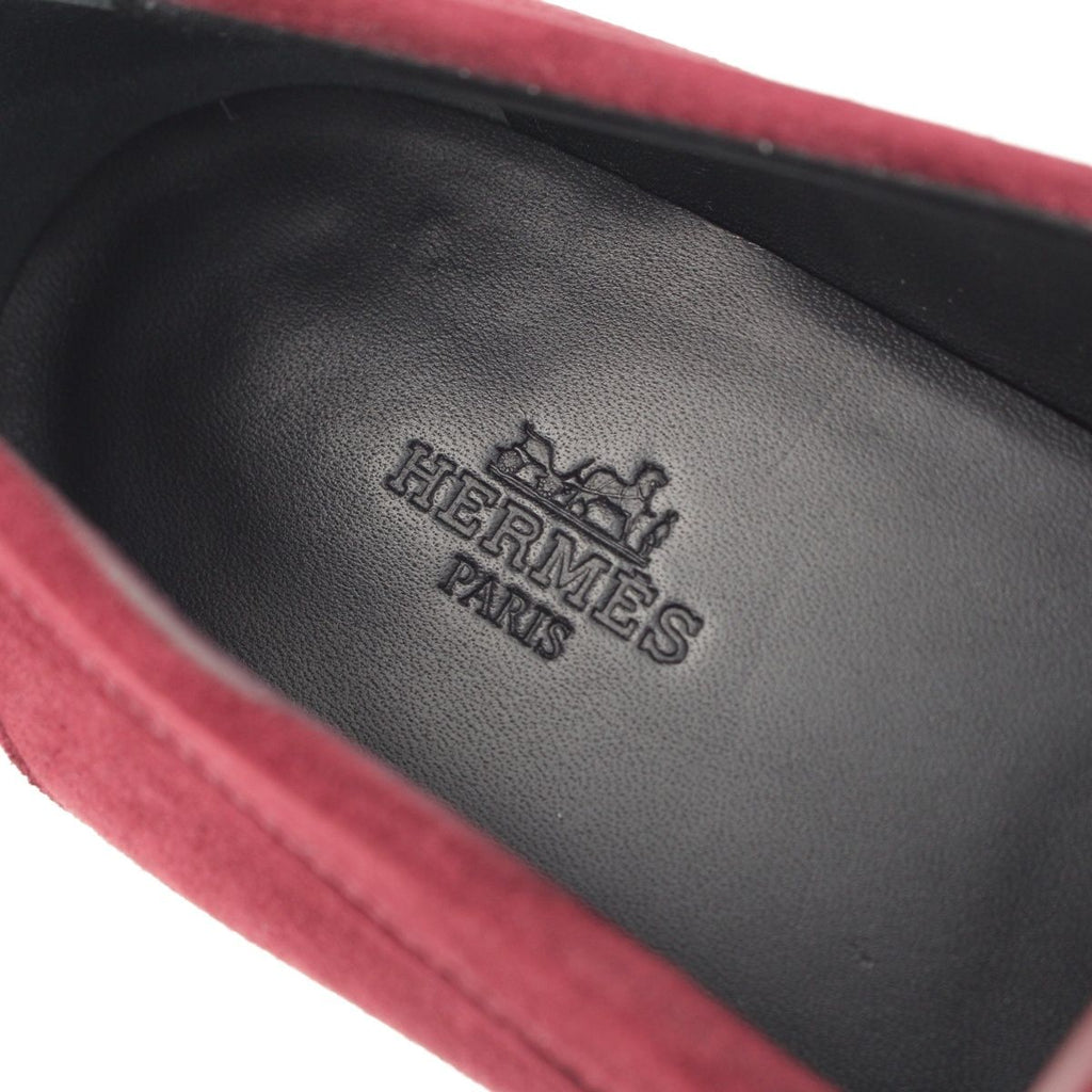 Hermes Hot Suede Kelly Loafers Bordeaux — view 7