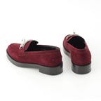 Hermes Hot Suede Kelly Loafers Bordeaux — view 4