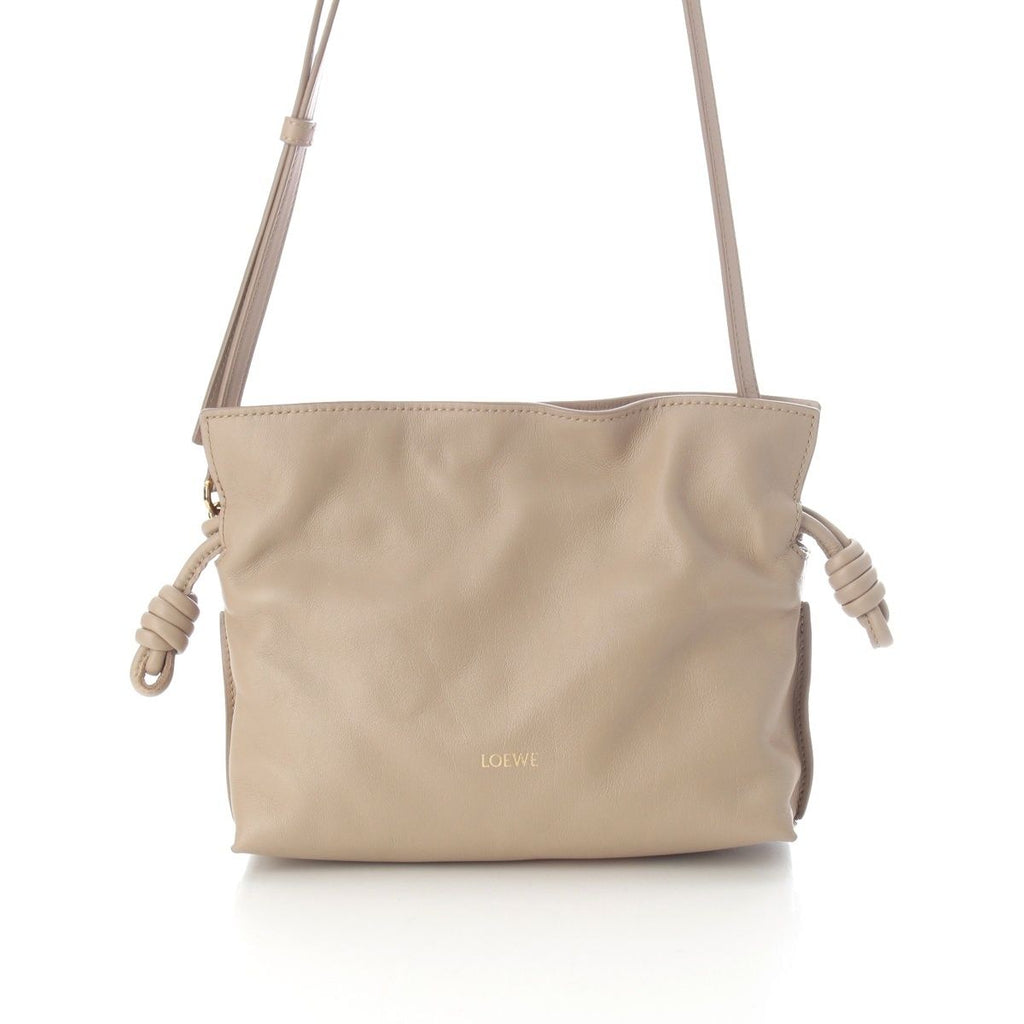 Loewe Flamenco Clutch Mini Napa Cafe Shoulder Bag Sand Beige