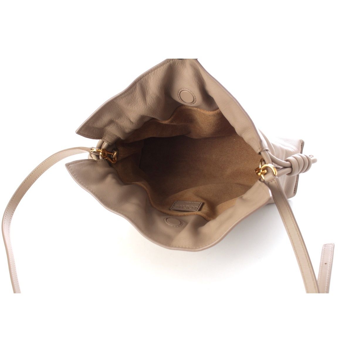 Loewe Flamenco Clutch Mini Napa Cafe Shoulder Bag Sand Beige — view 7