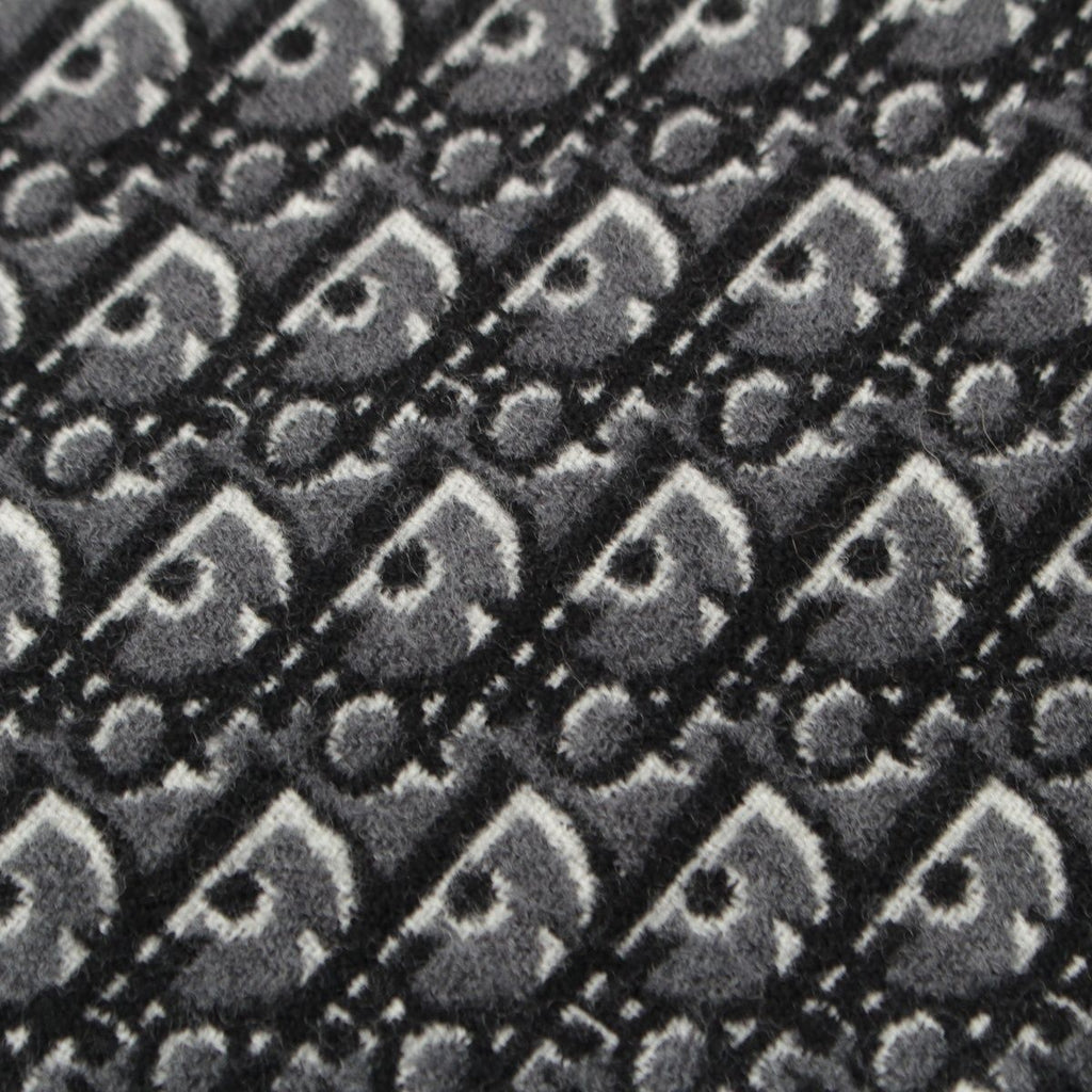 Dior Oblique Wool Reversible Large Black Gray Shoulder — view 4
