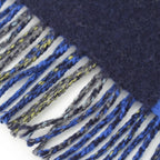 Louis Vuitton Wool Cashmere Echarpe Check with Logo Scarf Blue — view 5