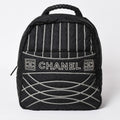 Chanel Sports Line Backpack CC Logo Nylon Stitch Black White