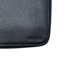 Prada Zip Around Wallet Organizer Black Nero Saffiano Leather — view 6