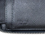 Prada Zip Around Wallet Organizer Black Nero Saffiano Leather — view 4